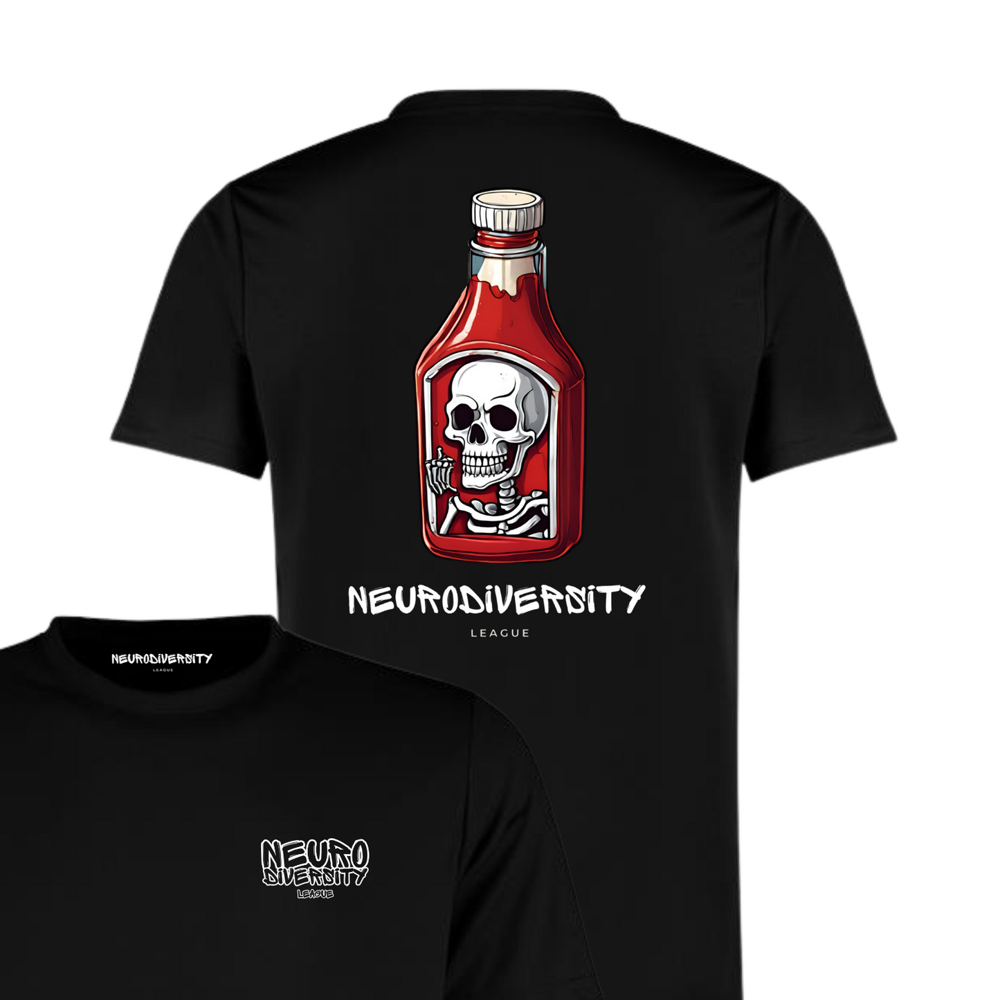Kids breathable ketchup skele tee